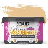 SEEBAUER diy Silikonharz-Fassadenfarbe Braun 2,5L für Außen (No. 627 Toscana Valley) Selbstreinigende Fassadenfarbe mit Lotuseffekt - Geeignet für Putz, Mauerwerk und Beton