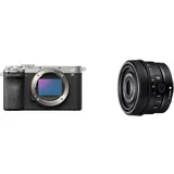 Sony Alpha 7C II | Spiegellose Vollformatkamera mit SEL40F25G (kompakt, 33 MP, Echtzeit-Autofokus, 10 BPS, 4K Video, neigbarer LCD-Touchscreen) Silber/schwarz