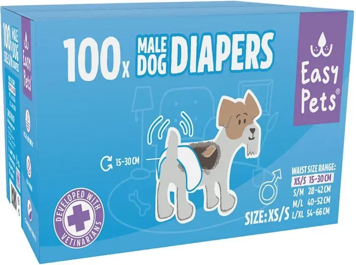 EasyPets Hundewindeln für Rüden XS/S 100 Stück
