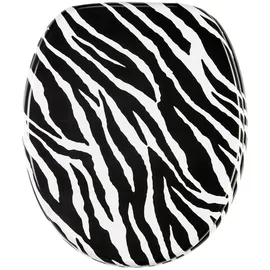 Sanilo WC Sitz mit Absenkautomatik Zebra Look, Hochwertiger und Stabiler Toilettendeckel aus Holz
