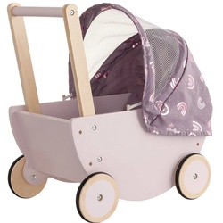 howa Puppenwagen rainbow, aus Holz mit faltbarem Verdeck