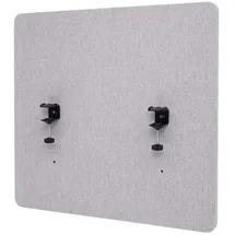Proregal Akustik-Tischtrennwand HxBxT 60x65x2 cm Doppelwandig Stoff Grau Büro-Sichtschutz Schreibtisch Pinnwand