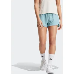 Shorts ADIDAS PERFORMANCE "PACER WVN HIGH", Damen, Gr. M, Länge 5, mint ton, mint ton, Obermaterial: 100% Polyester, sportlich, Hosen, Woven Trainingsshorts mit hohem Bund