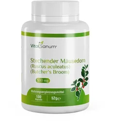 VitaSanum® - Stechender Mäusedorn (Ruscus aculeatus) (Butcher's Broom) 500 mg 100 Kapseln 100 St
