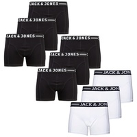 Jack & Jones Herren Boxershort SENSE Schwarz Waistband & Weiß XL