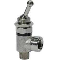 Riegler 2/2-Wege-Kipphebelventil, beidseitig,Gewindeanschluss G1/4,G1/4IG