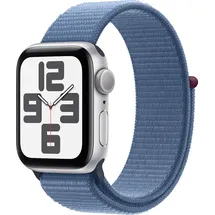 Apple Watch SE 2023 GPS 40 mm Aluminiumgehäuse silber, Sport Loop winterblau