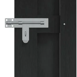 vidaXL Gartentor 100 x 150 cm WPC und Aluminium Schwarz