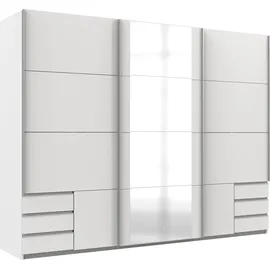 WIMEX Emden 270 x 210 x 65 cm weiß/graphit mit Spiegel und Schubladen