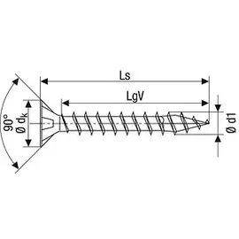 SPAX Universalschraube Senkkopf 4,5 x 20 mm 1000 Stück