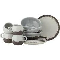 Bloomingville Paula Frühstücksset 12-tlg. grün-braun