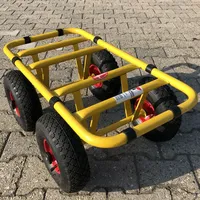 Ravendo Plattenwagen Lasten Karre Transporthilfe Schwerlast Wagen 300kg Luftrad