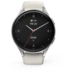 Hama Smartwatch 8900 GPS AMOLED Silber IP68 Fitnessuhr