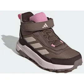adidas Terrex Anylander Mid Kids Wanderschuh - Earth Strata / Wonder Taupe / Aurora Coffee - 35