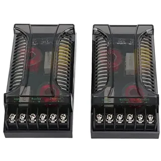 2 Stück Auto-Lautsprecher Frequenz Teiler, 300W 2-Wege-Audio-Crossover-Übers Tromschutz Universal-Wärme Ableitung Divider Bass-Treble-Board-Modifikation Zubehör