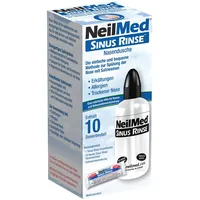 NeilMed Nasendusche + 10 Beutel Nasenspülsalz – Nasenspülung, Nasenreinigung, Sanfte Nasendusche gegen Allergien & Schnupfen