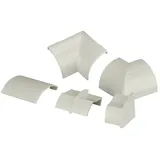D-Line CLOAP22QSW Kabelkanal Clip-Over Verbindungsstücke Multipack, Aufsteckbare Verbindungsstücke, Verbinden Sie mehrere 22x22mm Kabelkanäle - 10-teiliges Kabelkanal Zubehör Set - Weiß