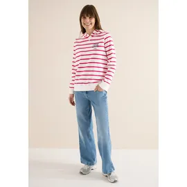 Cecil Hoodie gestreift Beetroot Pink XL