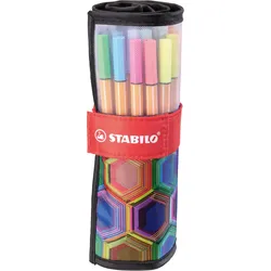 STABILO Fineliner - STABILO point 88 - 25er Rollerset ARTY Edition - mit 25 verschiedenen Farben