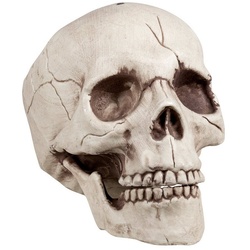 Boland Kostüm Schädel mit beweglichem Kiefer, Dieser Totenkopf ist nicht nur dekorativ, er klappert auch mit den Zä weiß