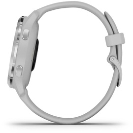 Garmin Venu 2S 40 mm Silikonarmband hellgrau/silber