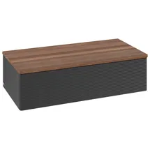Villeroy & Boch Sideboard 100 x 26,8 x 50 cm Schwarz Matt/Nussbaum