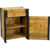 Dobar Hochbeet 60 x 40 x 80 cm Schwarz