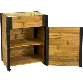 Dobar Hochbeet 60 x 40 x 80 cm Schwarz