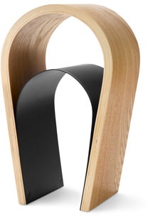 Kopfhörerständer aus Holz - schwarz - Schwarz