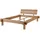 Massivmoebel24 - Balkenbett Wildeiche 140x200 bianco geölt Jangali 110