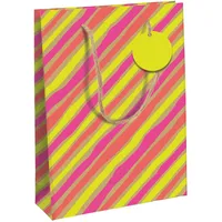 Clairefontaine 6x Geschenktasche Kraft L Néon, 26,5x14x33 cm