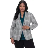Ulla Popken Blazer Karo-Design Blau/Grün 52