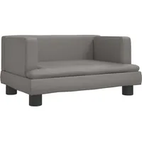 vidaXL Kindersofa Grau 60x40x30 cm Kunstleder - Grau