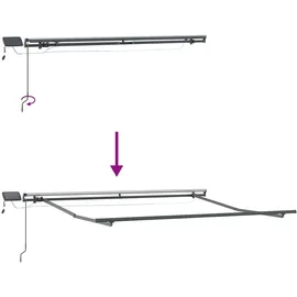 vidaXL Einziehbare Markise 600 x 350 cm schwarz