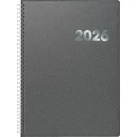 Brunnen Buchkalender 789 A4 Kunststoff, grau