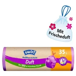 swirl® Müllbeutel Reißfest & Dicht Duft 7241 35,0 l rot, 9 St.