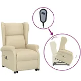 vidaXL Aufstehsessel Creme Stoff