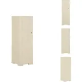 Kunststoffschrank 40x43x125 cm Holzdesign Angora-Weiß - Aufbewahrungsbox - Kunststoffeinsatzschränke - Garderobe - Wohnzimmermöbel - Flurkommode