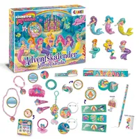 CRAZE 24713 Adventskalender Rainbow Mermaid Weihnachtskalender Meerjungfrau für Mädchen Jungen Spielzeugkalender 2023, kreative Inhalte, Tolle Überraschungen