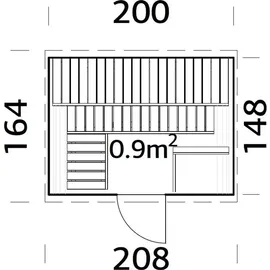 Palmako Anita inkl. 3,6 kW Ofen + int. Steuerung