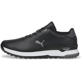 Puma PROADAPT ALPHACAT Leather Golfschuh, Black Silver, 40.5