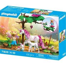 Playmobil Magic Unicorns Zauberhafter Einhorn-Stall für Mama und Fohlen 71839