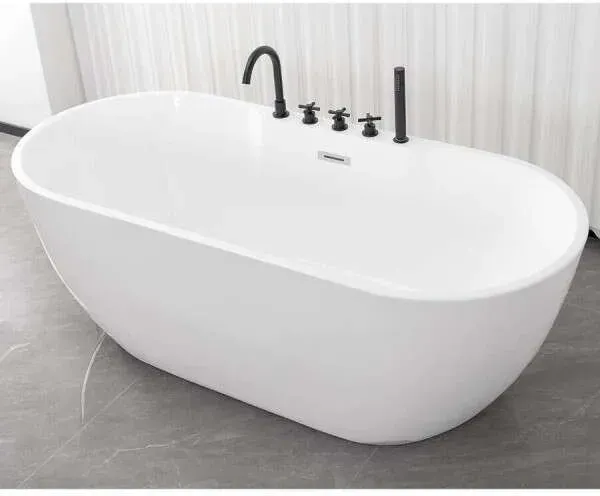 DM-San Duschmeister freistehende Badewanne mit Armatur.. - Badewanne