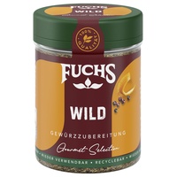 Fuchs Gourmet Selection Klassisch/Heimisch – Wild Gewürzsalz, nachfüllbares Wild Gewürz, Salz zum Würzen von Wild, Saucen & Co, vegan, 80 g