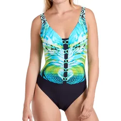 Badeanzug Damen - Schwimmen - Basic türkisblau 46 F