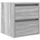 vidaXL Wand-Nachttisch Grau Sonoma 38x34x40 cm