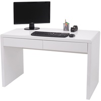 Mendler Schreibtisch HWC-G51, B√orotisch Computertisch Arbeitstisch, Hochglanz Wei√ü ~ 100x60cm