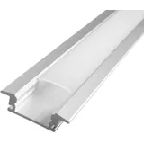 Energmix 2 Meter Alu Profil Alu Schiene Profil Leiste Profilschiene für LED Strip mit Milchglas Abdeckung