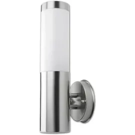 Licht-Erlebnisse Außenleuchte Edelstahl 33cm Ø8cm IP44 mit Bewegungsmelder silber
