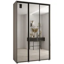 möbel kryspol Schwebetürenschrank Dakota 150 x 235,2 x 60 cm Schwarz